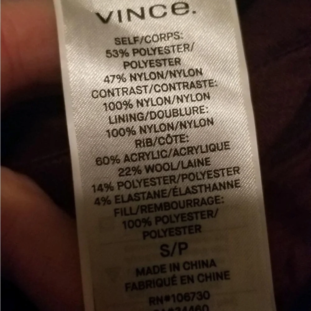 Vince Bomber Jacket Reversible Full Zip